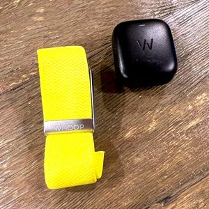 Whoop 4.0 fitness strap with custom yellow band